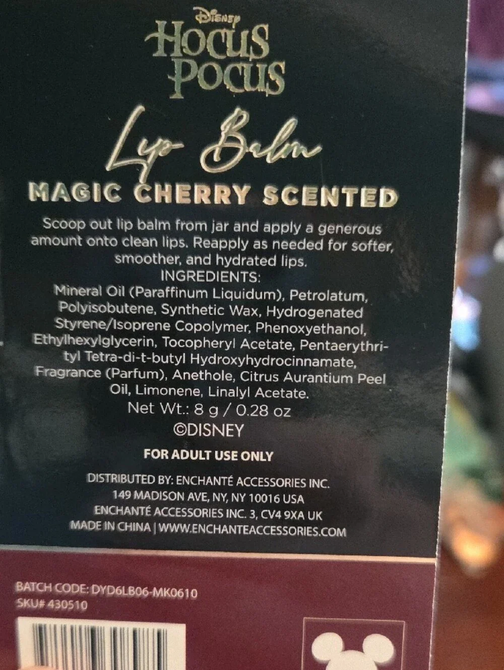 Disney Hocus Pocus Black Cauldron Lip Balms